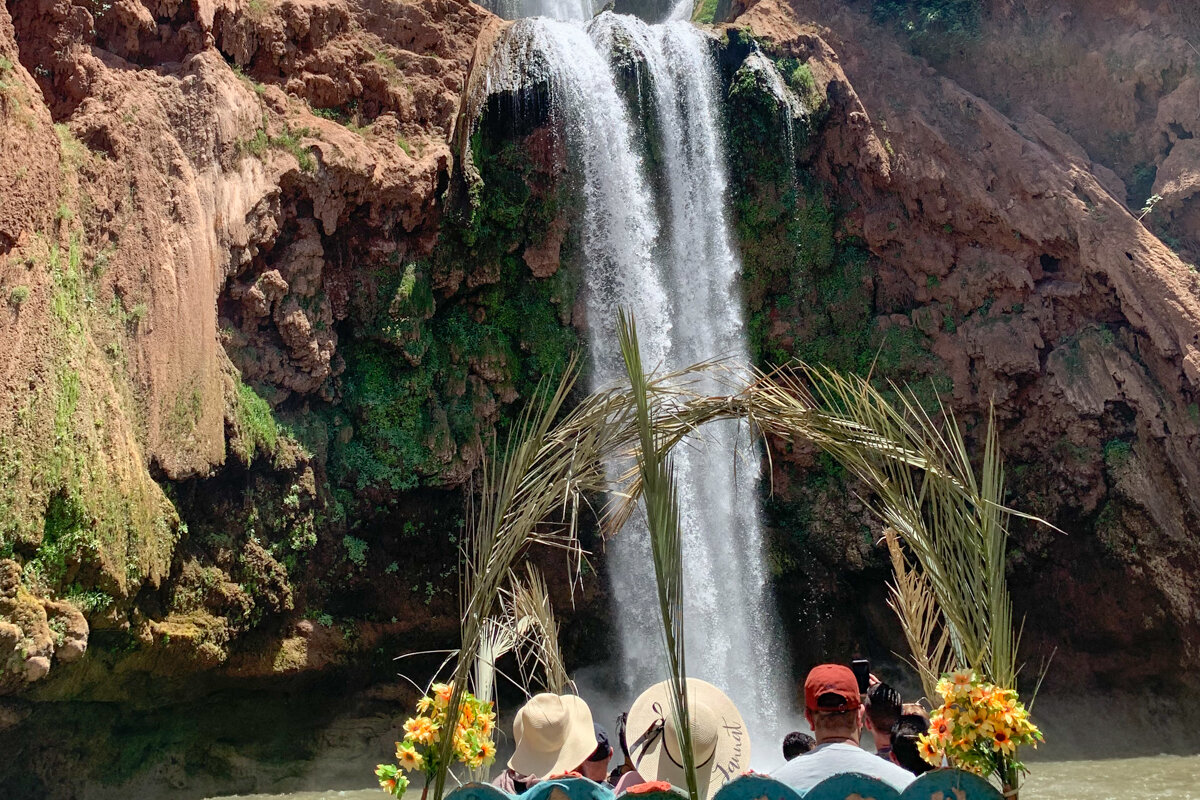 Bateau aux cascades d'Ouzoud au Maroc