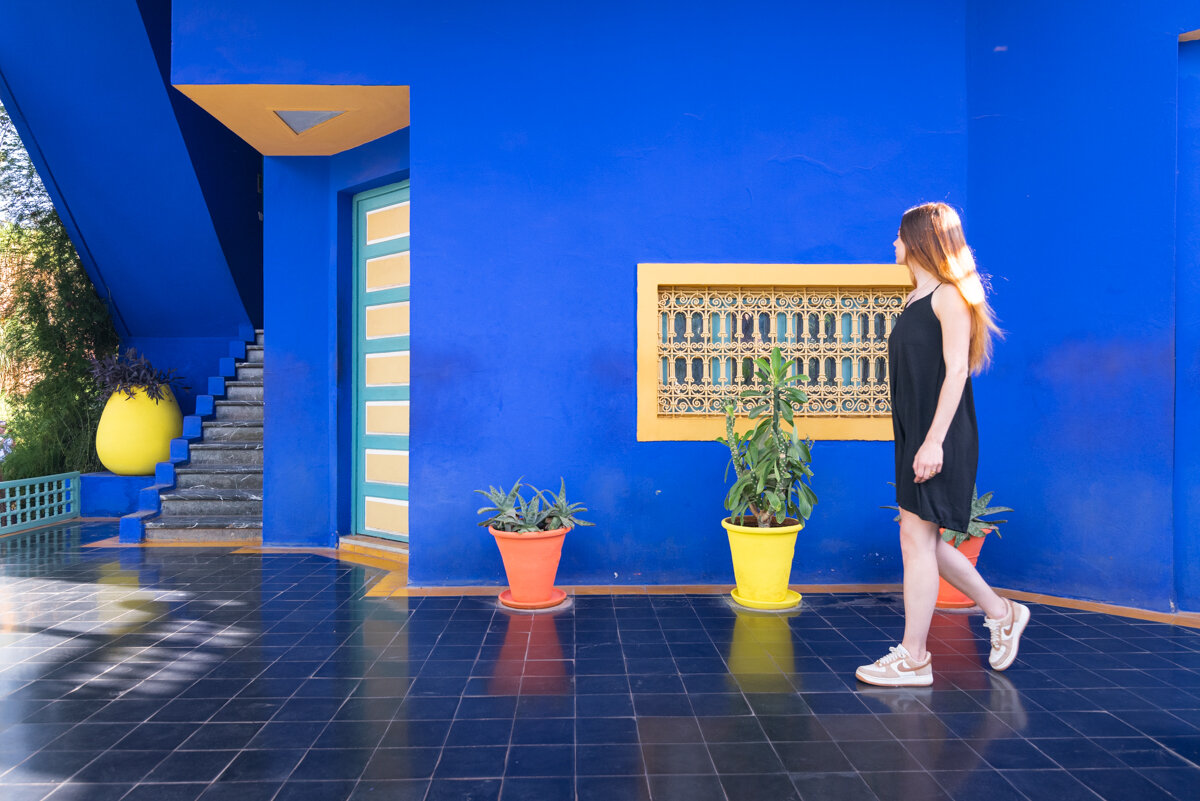 Bâtiment bleu du Jardin Majorelle de Marrakech