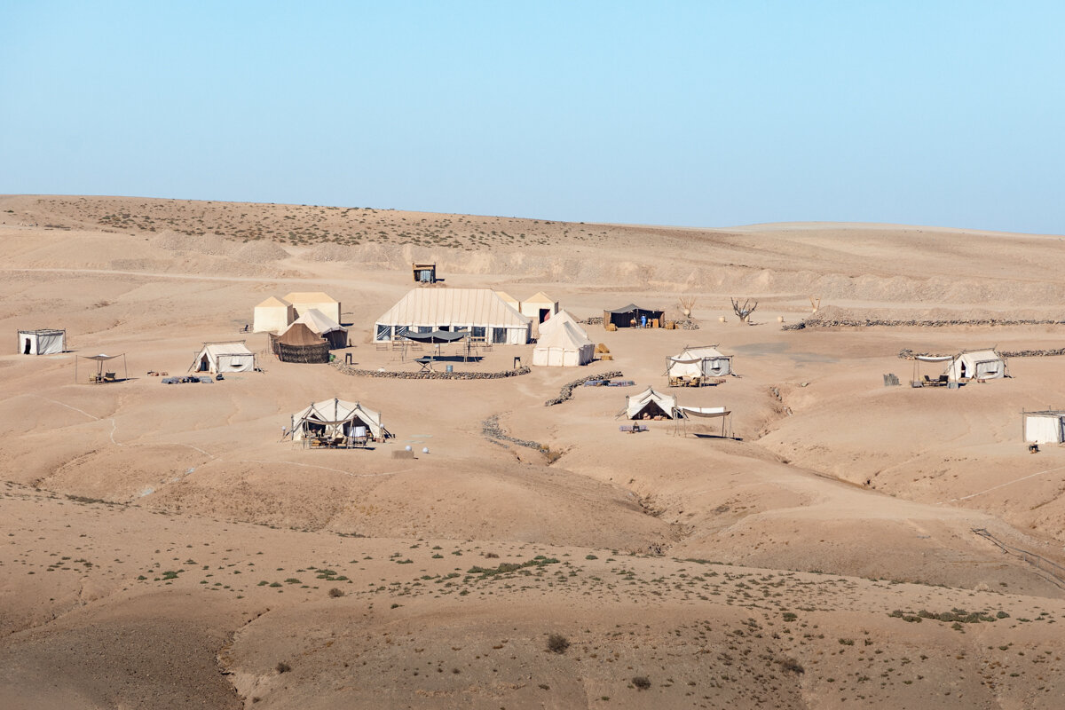 Camp dans le désert d'Agafay