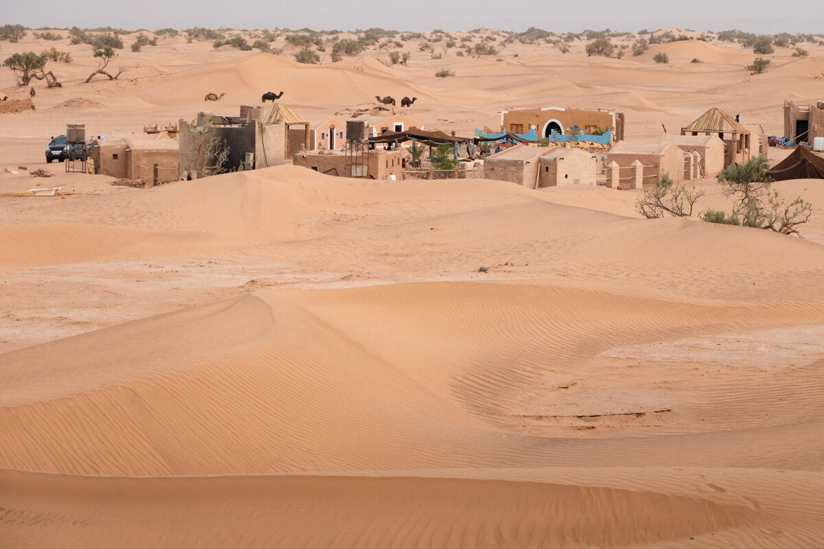 Camp dans le désert marocain