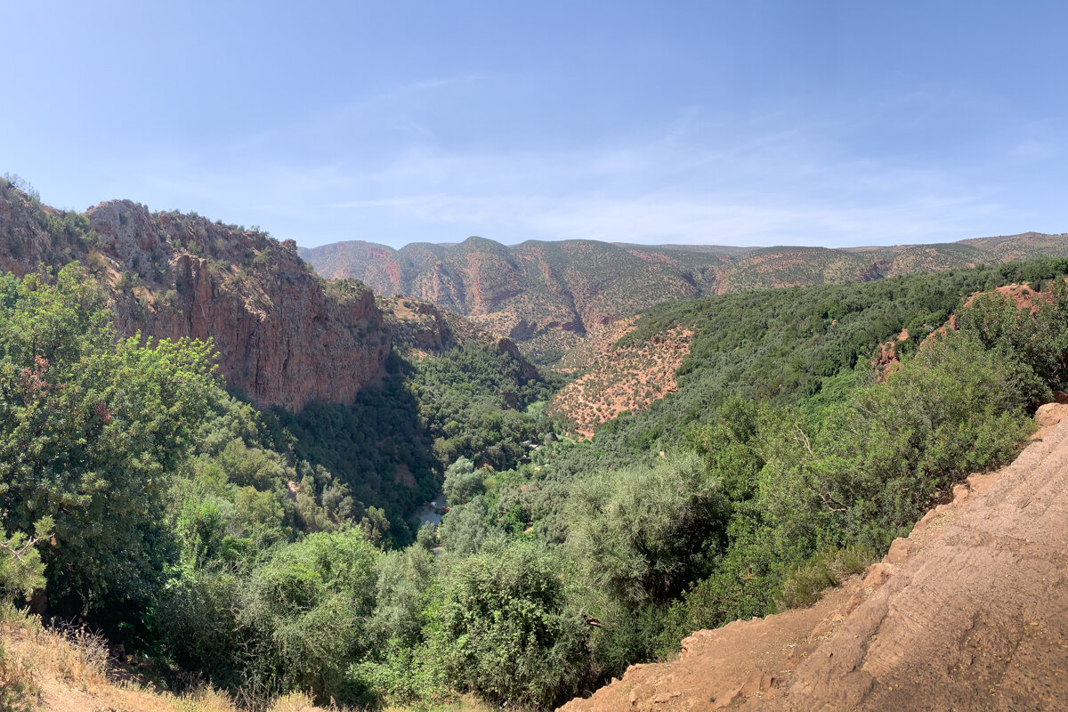 Panorama sur la vallée à Ouzoud