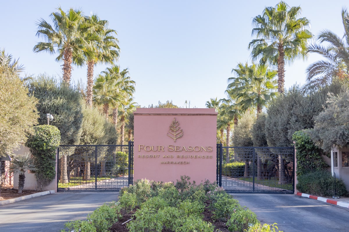 Entrée du Four Seasons à Marrakech