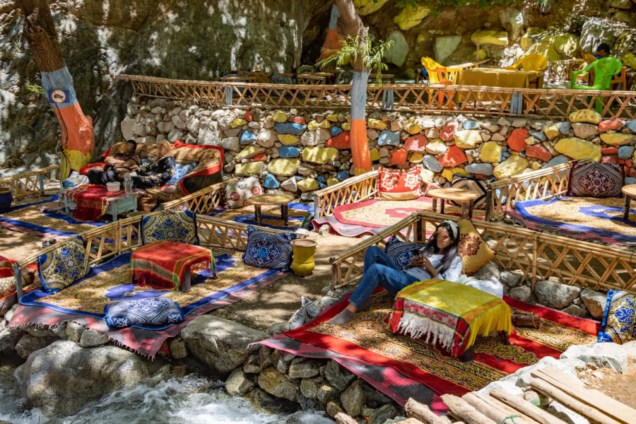 Espace détente dans la Vallée de l'Ourika