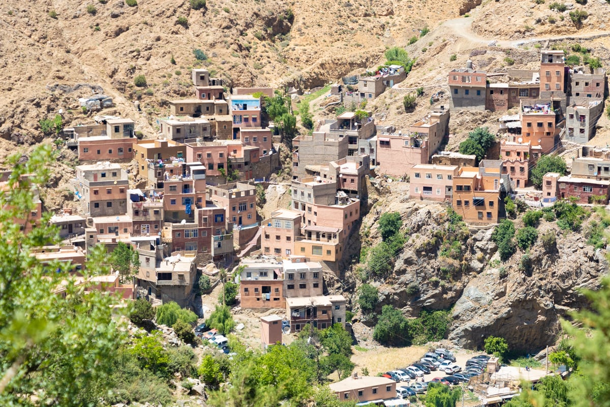 Vue sur le village dans la Vallée de l'Ourika