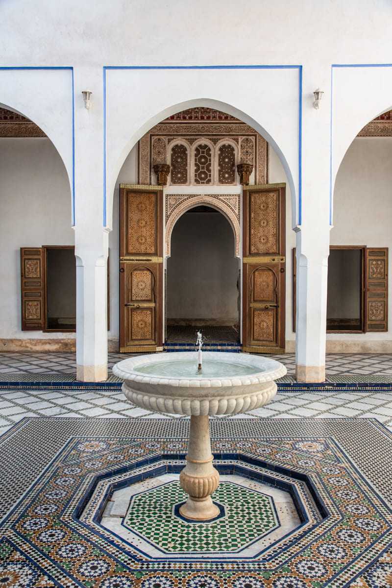 Fontaine du palais de la Bahia à Marrakech