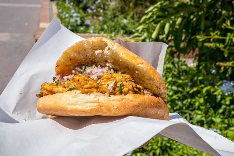 Sandwich au poulet marocain