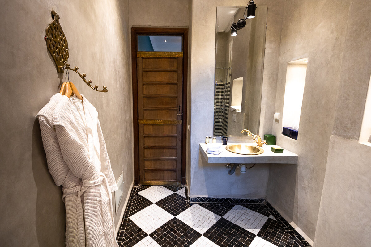 Salle de bain du riad Les Yeux Bleus